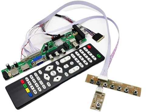 D3663LUA V56 V59 Universal DVB-T LCD Digital TV Driver Board Kit For 13.3 Inch 14 Inch 15.6 Inch 40pin LVDS 1366x768 LCD Screen