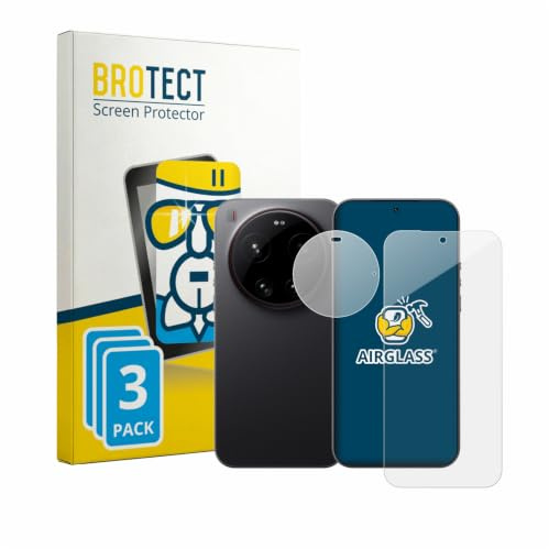 BROTECT Schutzglas für Xiaomi 17 Ultra | (Display+Kamera) 3 Stück Transparenter Displayschutz Made in Germany Schutzfolie Panzer Folie Glas 9H Einfache Montage Clear