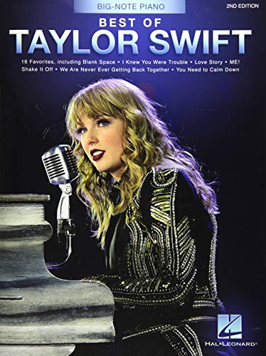 Best of Taylor Swift – 2nd Edition | Big Note Piano Songbook with Lyrics and Easy Arrangements for Beginners and Advanced Players | 16 Hit Songs ... Shake It Off, and More (Pig_note Piano)