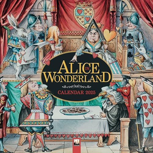 Alice in Wonderland – Alice im Wunderland 2025: Original Flame Tree Publishing-Kalender [Kalender] (Wall-Kalender)