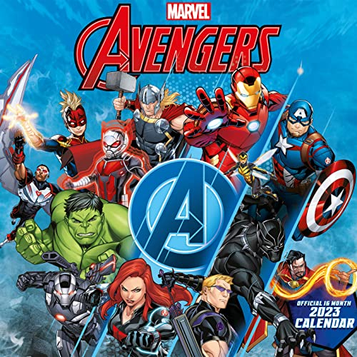 Avengers (Kids) Kalender 2023 – Monatsplaner mit Monatsansicht, 30 cm x 30 cm, offizielles Merchandise-Produkt