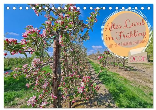 Altes Land im Frühling - Mit dem Fahrrad unterwegs (Tischkalender 2026 DIN A5 quer), CALVENDO Monatskalender: Baumblüte im alten Land (CALVENDO Orte)