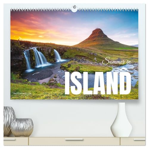 Sommer in Island (hochwertiger Premium Wandkalender 2026 DIN A2 quer), Kunstdruck in Hochglanz: Wenn Island wieder grün wird (CALVENDO Orte)