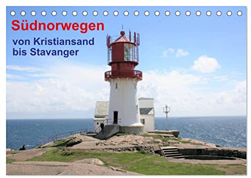 Südnorwegen - von Kristiansand bis Stavanger (Tischkalender 2026 DIN A5 quer), CALVENDO Monatskalender: Eine zerklüftete Küste, zahlreiche Berge, ... atemberaubenden Schönheit. (CALVENDO Natur)