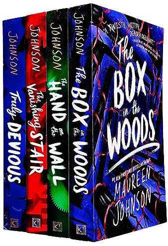Truly Devious Series 4 Books Collection Set By Maureen Johnson (Truly Devious A Mystery, The Vanishing Stair, The Hand on the Wall, The Box in the Woods)