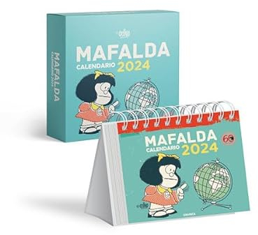 Mafalda 2024, Calendario Escritorio turquesa CON CAJA