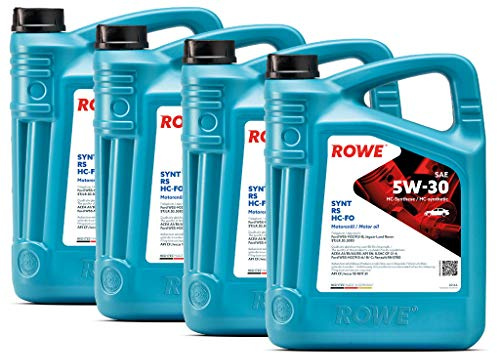 20 (4x5L) Liter ROWE HIGHTEC SYNT RS SAE 5W-30 HC-FO Motoröl Made in Germany