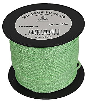 HaWe 18027 Maurerschnur 100mx1, 7mm aus Polypropylenin grün/weiß