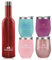 Outer Trails Isolierte, vakuumversiegelte doppelwandige Edelstahl-Weinflasche, 750 ml, Growler-Flasche und 4 Tassen, Party- und Geschenkset