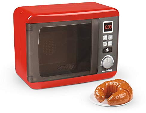 Smoby Tefal-Forno a microonde elettronico, Accessorio da Cucina, Giocattolo per Bambini dai 3 Anni in su, Colore Rosso, Grigio, Argento, 7600310586WEB