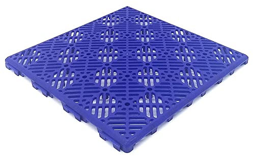 ANTIHUMEDADES Pack Ahorro 12 losetas autoventiladas (1m² Aprox. -Azul) 30x30x1,5cm - Suelos Piscinas, terrazas, tarima Flotante, césped Artificial, macetas, perreras, trasteros