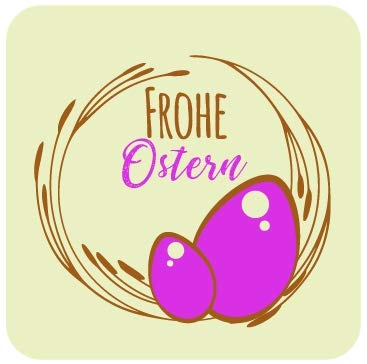 Schokoladendeko Frohe Ostern weiße Schokolade ca.30mm 105 Stck