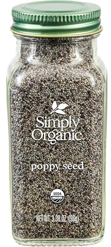 Simply Organic Poppy Seed Whole, Organic, 3.38 Ounce