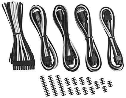 CableMod Classic-ModMesh Kabelverlängerungsset (Serie 8+6, schwarz/weiß)