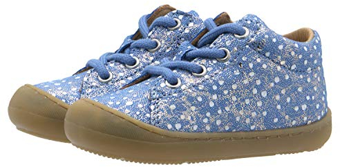 Telyoh Lauflernschuhe Mädchen Schuh Y01002 Leder Blau Glitzer, Schuhgröße:EUR 23