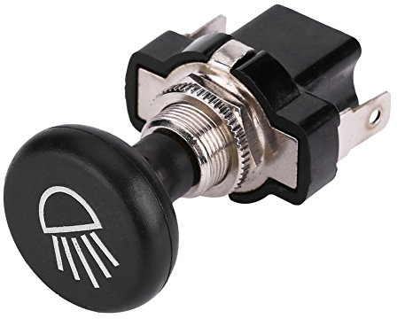 Qiilu Auto-Drucklichtschalter, 12-V-Autoscheinwerfer-Drucklichtschalter Auto-Druckknopfschalter Schalter für Cart EZ_GO Club Car lichtschalter Auto universal