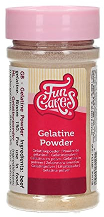 FunCakes Gelatin Powder: Bovine Gelatin, Bloom 150, Suitable to Bind Creams, Mousse and Pudding, Halal. 60g.
