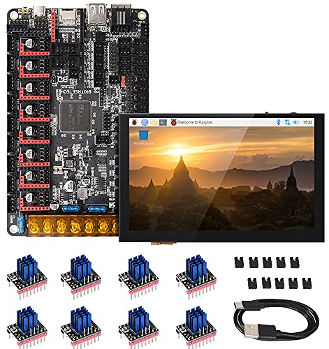 BIGTREETECH Octopus V1.1 Steuerplatine + PI TFT50 Touchscreen + 8 TMC2209 Treiber für 3D Drucker Upgrade Spider kompatibel Marlin 2.0 und Klipper Firmware