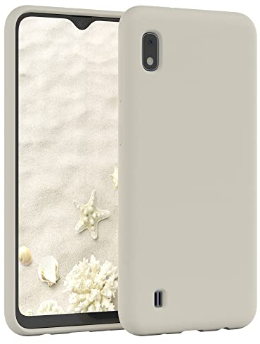 EAZY CASE Premium Silikon Handyhülle kompatibel mit Samsung Galaxy A10, Slimcover mit Kameraschutz und Innenfutter, Silikonhülle, Schutzhülle, Bumper, Handy Case, Hülle, Softcase, Taupe