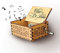 Melodiebox Holzspieluhr mit Handkurbel Clair de Lune Spieluhr Musicbox Hand gekurbelt