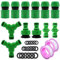 Miyobing 12 Pezzi Connettori per Tubi da Giardino Raccordi per Tubo da Giardino in Plastica da 1/2 e 3/4 Tubo Flessibile Raccordi Rapidi per Irrigazione e Giardino