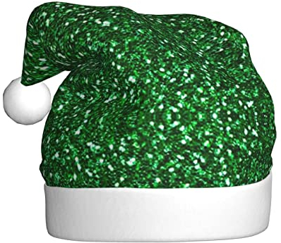 Grüne Pailletten-Weihnachtsmütze für Erwachsene: >> geeignet für Weihnachts- und Neujahrspartys, weich, leicht und taktil