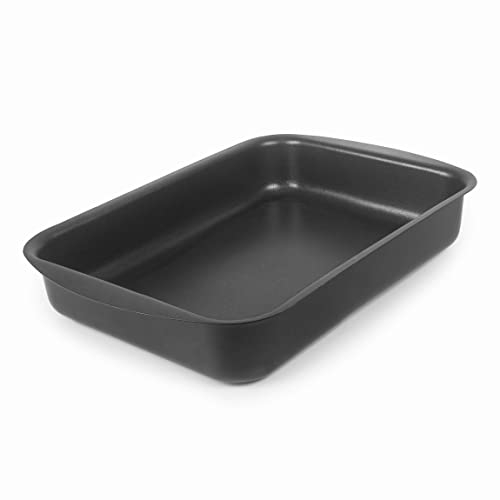 Lacor - 15725 - Bandeja Horno, Fuente Rustidera Horno, Ecológica, Rectangular, Antiadherente, Libre de PFOA, Apta hasta 240 ºC, Aluminio de Máxima Calidad, 25 x 19 x 5 cm