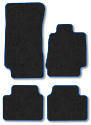 Alfa Romeo Giulia (2016+) Carpet Car Mats | Blue Edge Trim Tailored Fit Floor Mats Full Coverage Protection Accessories Easy Clean Anti Slip Made in the UK