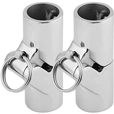 2 Pz Connettore Tubo Barca In Acciaio Inox di Grado Marino Pieghevole Accoppiamento Tubo Raccordi per φ 22mm Tubi Yacht Barca Hardware di Ricambio