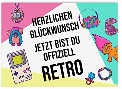 Nastami Geburtstagskarte Alt bist du erst ... KERZEN lustige Postkarte Geburtstagskarte (Retro 90er)