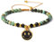 Smile Anhänger Armband Morganit 4 mm Zirkon facettierte Perlen geflochtene Armbänder für Damen Herren Quarz Kristall Mini Armbänder, afrikanischer Howlith