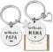 GEBETTER 2 pcs Schlüsselanhänger Beste Mama Bester Papa der Welt Geschenke Geburtstagsgeschenk Weihnachtsgeschenke Muttertagsgeschenk für Muttertag Vatertag Geburtstag Weihnachten