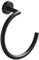 Anneau porte-serviette mural en acier inoxydable, demi-cercle pour serviette de bain, cintre décoratif (noir mat)
