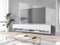 MINIO go for it - Lowboard TV-Schrank I 180x30x33 cm I mit Türen und Offene Nischen I Laminierte Spannplatte I Praktisch und Funktionell I Weiß/Welle Muster - LED Beleuchtung
