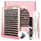 LASHVIEW DIY Lash Extension Kit,3D Cluster Eyelash Extension Kit,Individual Lashes Kit,Cluster Lashes with Lash Bond and Seal,Lash Glue Remover and Lash Applicator(56D)