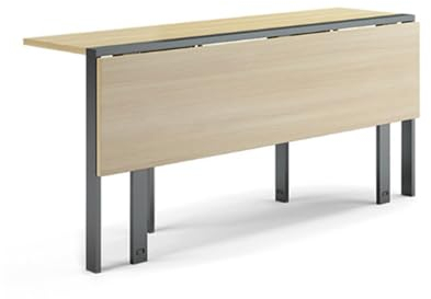 Klappbarer Konferenztisch, Zwei Modi, Besprechungstisch, Seminartisch, moderner Schulungstisch aus Holz, rechteckiger Konferenztisch mit starkem Metallrahmen für Büro-Konferenzraum (120 * 75 * 86)