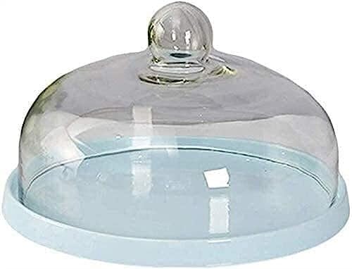 MDybf Présentoir à gâteaux Maison boîte à gâteaux Ronde en céramique Dessert Assiette de dégustation pâtisserie Conservation Couverture Verre dôme Plateau décoratif