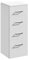 Balterley Bathroom Storage Cabinet, 4 Drawers Chrome Handles Slim Bathroom Storage Unit, Freestanding Unit, Tall Narrow Cupboard Toilet Cabinet, Cabinets for Bathrooms - 300 x 300 x 766mm (White)
