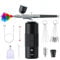 Kit Aerógrafo con Compresor Profesional Airbrush, 36 PSI aerógrafo inalámbrico Recargable para Tatuajes, Maquillaje, uñas, Modelo, Arte Hobby - para Profesionales y Principiantes (Black-A05)