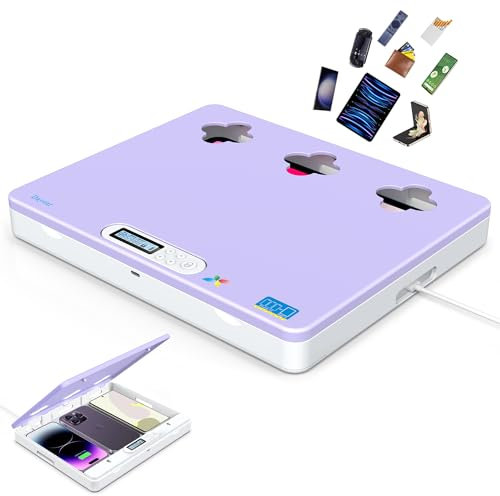 Dayear Caja de Bloqueo para Teléfono/Pad con Temporizador, Caja de Casillero para Android Phone/iPhone/iPad, Cárcel Telefónica Timed Lock Box para Que los Niños y Adultos se Concentren Más(Morado)