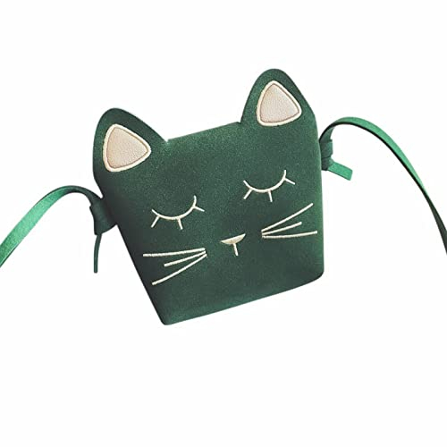 Kleine Kosmetiktasche Kindertasche Süße Prinzessin Messenger Bag Mädchen Tasche Katze Baby Umhängetasche Handytasche Nylon Schulter Messenger Bag, grün, Einheitsgröße, Rucksack, Rucksäcke