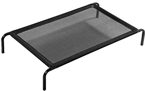 GNBOW Erhöhtes Hundebett, Erhöhtes Hundebett, Atmungsaktives Netz-Haustier-Hochbett for Hunde (Color : Schwarz, S : 104 * 68 * 21cm)