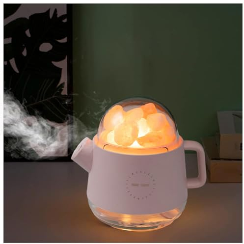 Forma de Tetera Humificadores de Humedad, 360ml Aroma Humidificador, Luces de 7 Colores Humidificador Ambiente para Bebés y Plantas, Hogar,Pink