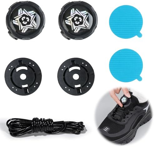 Schnürsenkel, Schwarz, 1 Paar, perfekter Ersatz für Schnürsenkel für Turnschuhe, Boa-System, 1 Meter Seil, einfach zu montieren, schwarz, Länge 120 cm, optimaler Komfort und Passform, Schwarz , 120