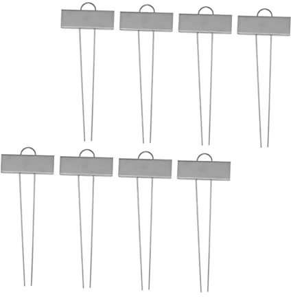 INOOMP 8 Stück Edelstahl Pflanzenetiketten Für Garten Gewächshaus Kleine Pflanzenschilder Wiederverwendbare Pflanzenmarkierer Für Töpfe Und Beete