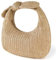 Holibanna Woven Handbag with Bow Decor Capacity Beach Bag for Women Portable Storage Pouch for Travel Shopping and Leisure Activities Durable Polyester Design with Rustic Style