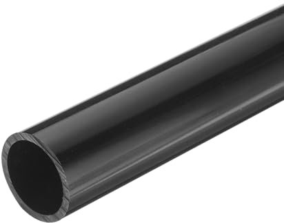 sourcing map PVC Rigid Tube Round Pipe Tubing Hardware Tubing 1.07 ID 13 Length Black High Impact for Water Pipe,Crafts,Cable Sleeve