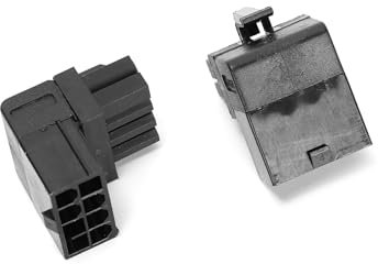 Ruimou 2 x 90-Grad-GPU-VGA-PCIe-Stecker, 8-polig, für Desktop-VGA-Karten, rechtwinkliger Winkeladapter (nach unten abgewinkelt)