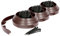 Harbour Housewares 3X Flexible Rasen- und Wegkanten aus Kunststoff mit 40 Heringe - 30m x 4cm - Braun - Garten Gras Blume Pflanze Bett Stein Grenze Rand Rollen