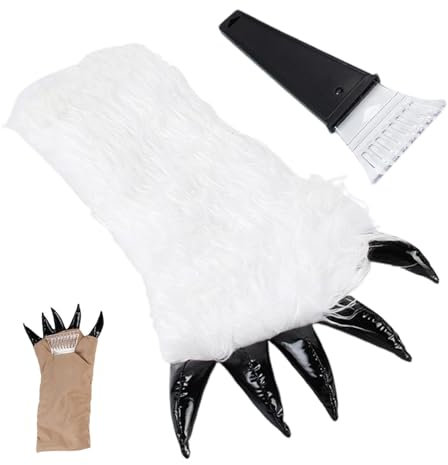 Eiskratzer-Handschuh – Bärenklauen-Handschuhe Mit Eiskratzer, Schneeräumschaufel Für Zuhause, Warmer Windschutzscheiben-Schaber-Handschuh Für Den Winter, Frostentfernungswerkzeug Für Kaltes Wetter